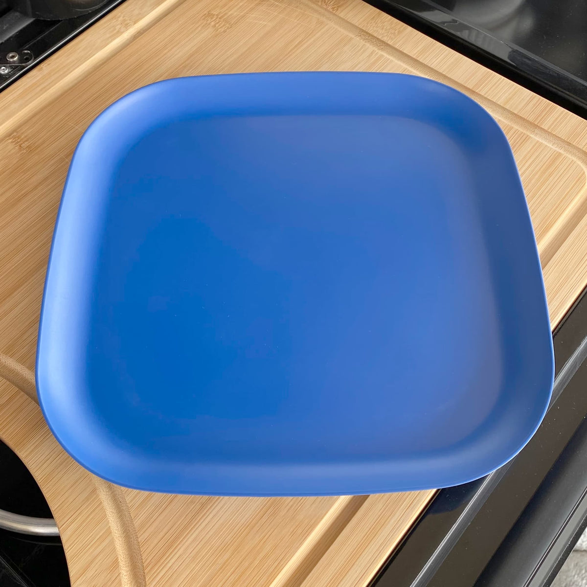 bamboo plate 26cm in sea blue